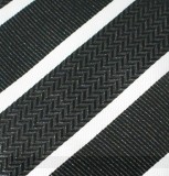    Goldenland Slim Krawatte - Schwarz gestreift Gestreifte Krawatten